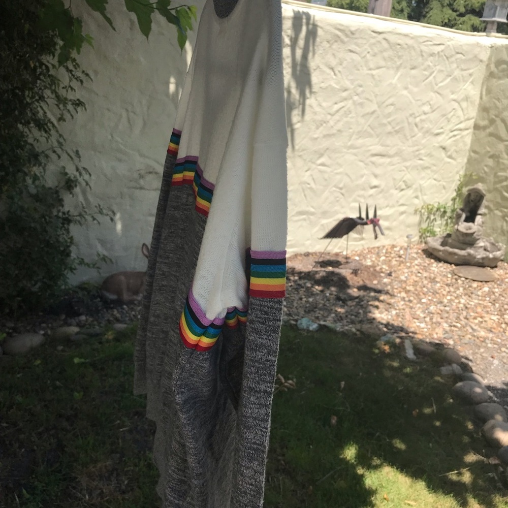 Inspired Hearts Rainbow Sweater, NWT, XL - Picture 5 of 8